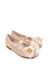 Dětské lakované balerínky s mašlí Beige Zolly
