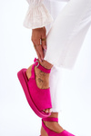 Comfortable Women's Sandals On The Platform Fuchsia Rubie