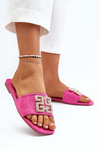 Women's Flat Sandals with Ornament Fuchsia Inaile