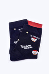 Christmas Cotton Socks SNOWMAN Navy Blue