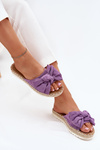 Womens Platform Sandals With Weaving And Bow Purple Alpireda