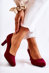 Women's Sergio Leone Maroon Suede Orsola pumps