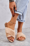 Women's Flat Heels With Fur Nude Lussie