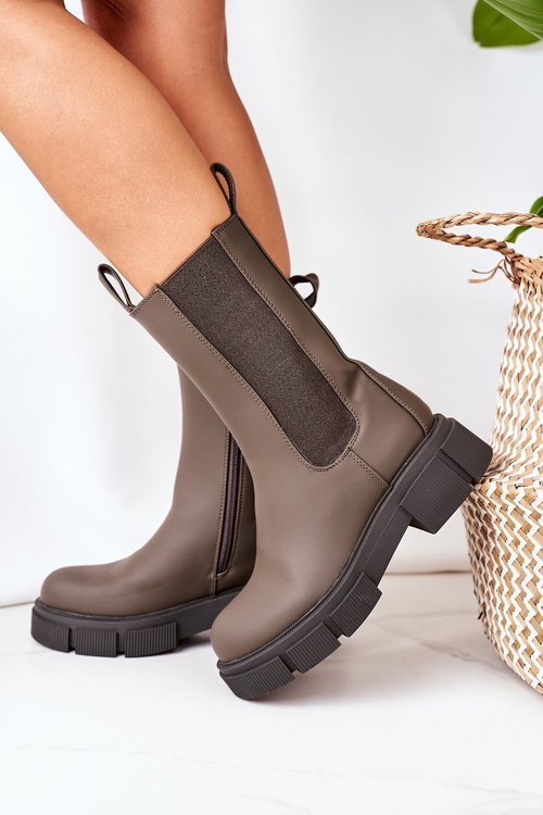 Insulated Chelsea Boots Army Green Must Have