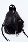 Women's Leather Backpack Purse 2in1 NOBO K3190 Black