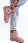 Pink Women's Suede Snow Boots with Cutouts Eraclio