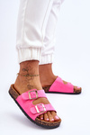 Women's Slippers On Cork Sole Neon Pink Cortina