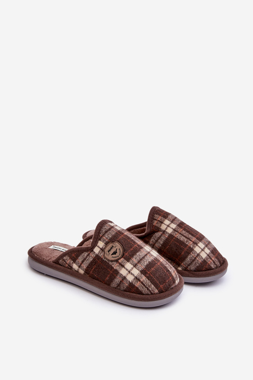 Men's Brown Slip-on Slippers Kallile