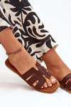 Women's Flat Sandals Dark Brown Mirona