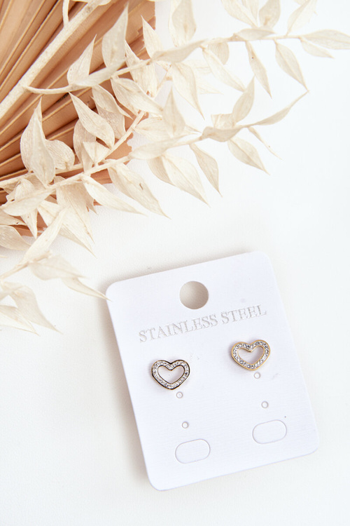 Classic Heart-shaped Earrings Gold
