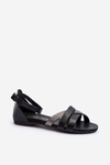 Zazoo 40185 Comfortable Leather Slip-on Sandals Black