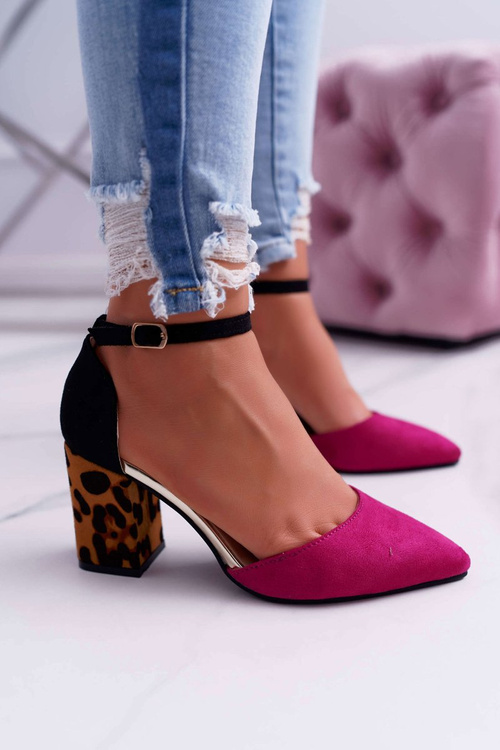 Women's Leopard Stiletto pumps Fuchsia Ferri
