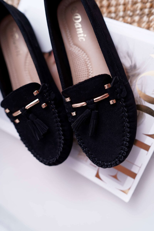 Women's Comfortable Black Sellar Moccasins