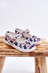 Children's ballerinas in flowers navy blue-Grey Noah