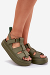 Women's platform sandals green Nitavelia