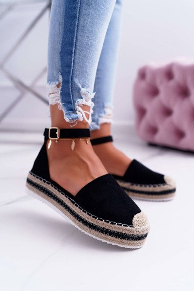 Women's Platform Espadrilles Black Toca Toca