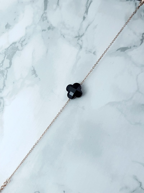 Women's Chain Bracelet Black Clover Gold Memphis