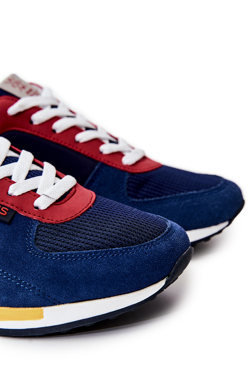 Sportowe Buty Męskie Wiązane Granatowe Cross Jeans JJ1R4008C