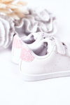 Children's Sneakers With Velcro White-Pink Cute Girl