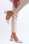 Elegant Pointed Toe Pumps D&A MR91292-1 Silver