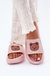 Women's Foam Slippers With Bear Pink Lalon