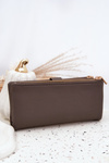 Ladies Wallet Made of Eco Leather Large Gray Gilessa
