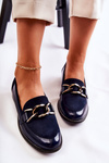 Classic Moccasins With Chain Laura Messi 2531 Navy