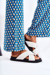 Classic Women's Leather Slippers White Daron