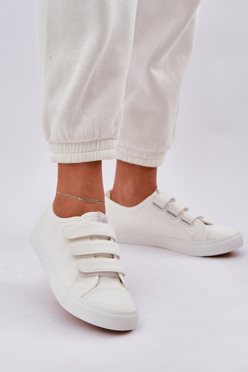 Youth Low Velcro Sneakers White Dilan