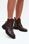 Women's Boots Made of Natural Leather Heated Artiker 57C1005 Chocolate