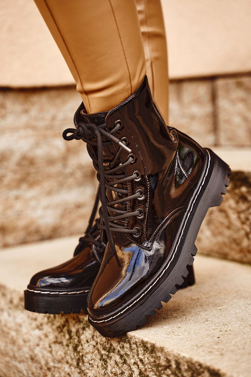 Women's Flat Boots Black Kognito