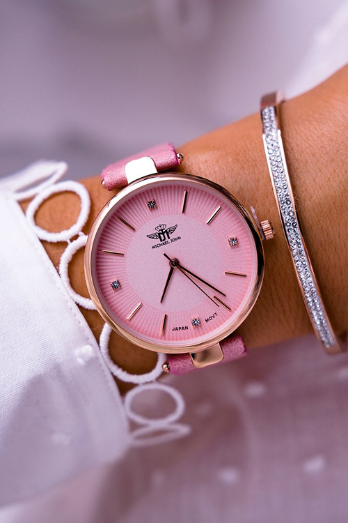 Women's Watch Michael John Pink Narsen