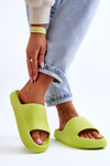 Fashionable Light Flip Flops On A Massive Sole Lime Rebel