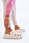 Women's Foam Platform Crocs Beige Beckett