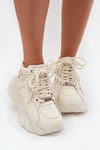 Women's Sneakers Natural Leather GOE SS2N4037 Faded White