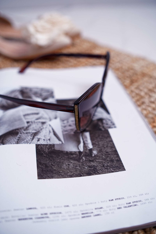 Prius PR-V26 Brown Gold Brocade Sunglasses