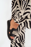 Women's Wedge Sandals Eco Leather With Decoration Black Sarela