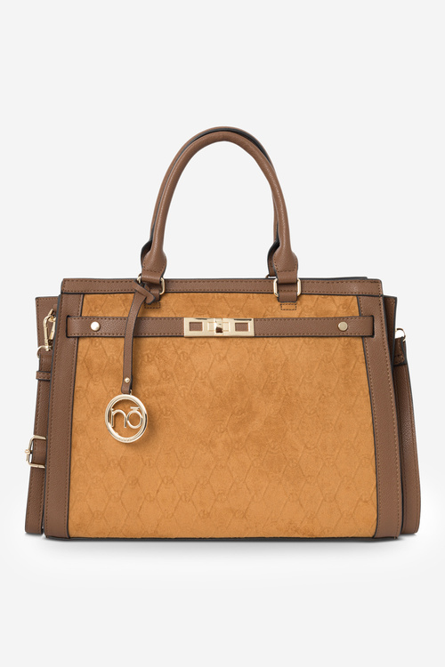 Large Classic Tote Bag NOBO R1710-C017 Caramel-Brown