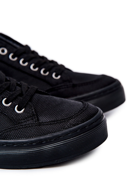 Męskie Buty Sportowe Wiązane Logo Big Star Czarne JJ174057