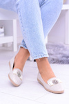 Beige Women's Ballerina Lords Zirconias Rumi
