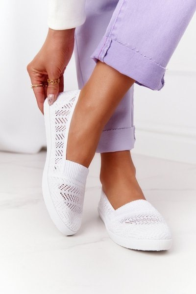 Openwork Slip-On Sneakers White Chillout