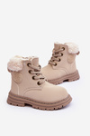 Children's Trapper Boots with Zip and Shearling Beige Marialee