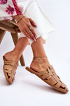 Women's Striped Slippers Beige Reyna