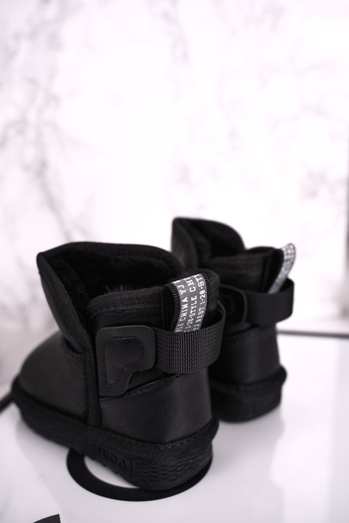 Children's Snow Boots Insulated With Fur Black Charlotte