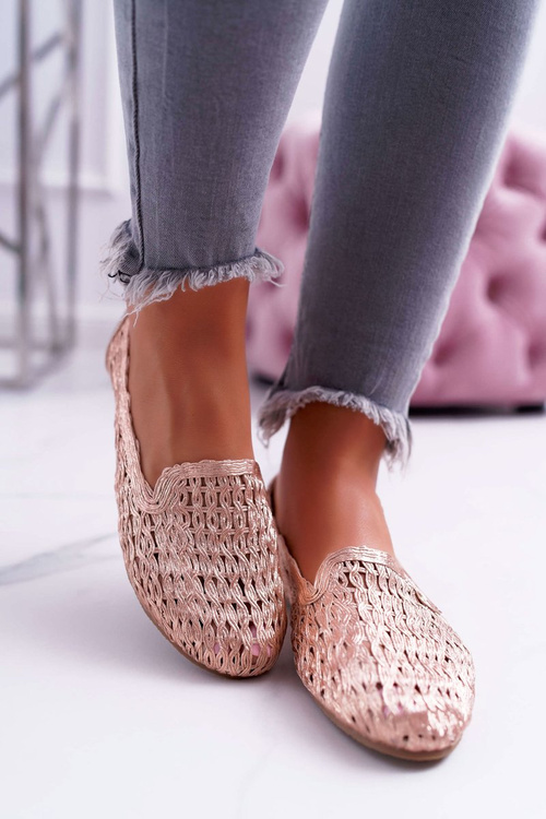 Women's Lu Boo Braided Ballerinas Rose Gold 4Ever