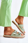 Classic Suede Women's Slippers Green Casilda