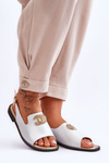 Women's Sandals With Decoration S.Barski KV-2775-49 Silver