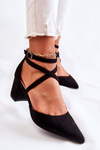 Fashionable Pumps On A Low Heel Black Crissa