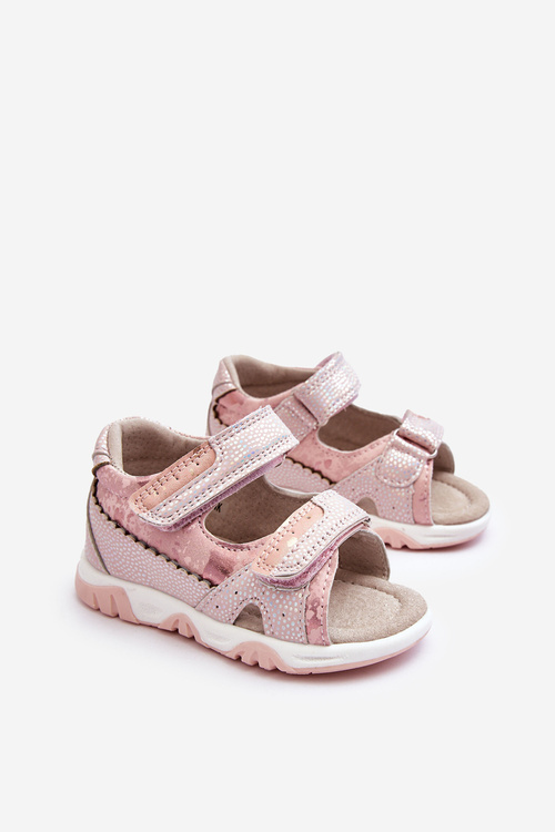Sandałki Dziecięce Wygodne Rzepy Różowe Alaska 23DZ23-5924