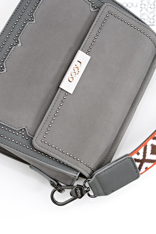 Women's Handbag Grey Listono with Zircons